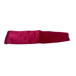 Brioni Cummerbund Burgundy Red Silk Elastic Waist Pleated Formal Wedding Italy